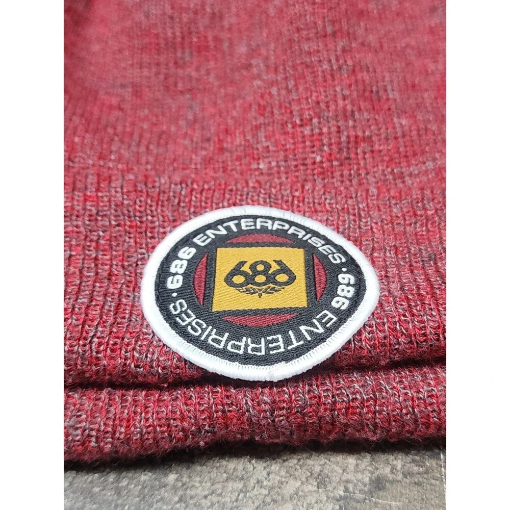 686 Enterprise Clothing Bran Burgandy With Logo Beanie Hat